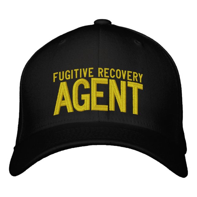 FUGITIVE RECOVERY AGENT EMBROIDERED BASEBALL CAP (Front)