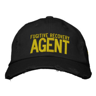 FUGITIVE RECOVERY AGENT EMBROIDERED BASEBALL CAP