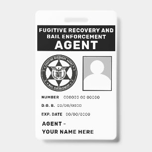 FUGITIVE RECOVERY  & BAIL ENFORCEMENT AGENT Badge