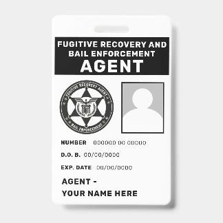 FUGITIVE RECOVERY  & BAIL ENFORCEMENT AGENT Badge