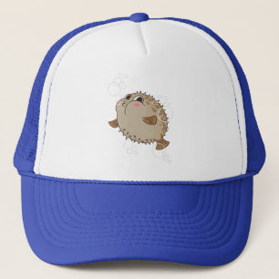 Fugu Sea Life Cartoon Design Trucker Hat
