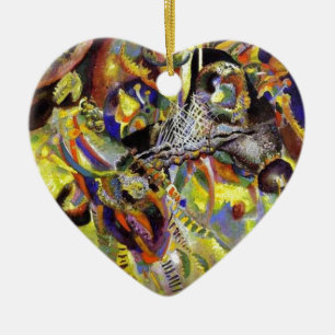 Fugue Abstract Painting by Kandinsky Ceramic Ornament