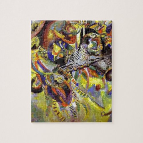 Fugue Abstract Painting by Kandinsky Jigsaw Puzzle