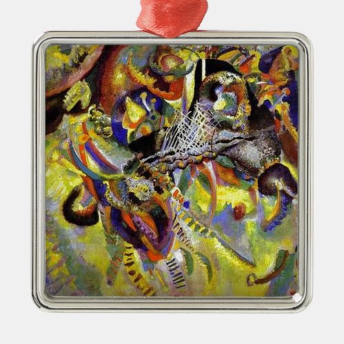 Fugue Abstract Painting by Kandinsky Metal Ornament