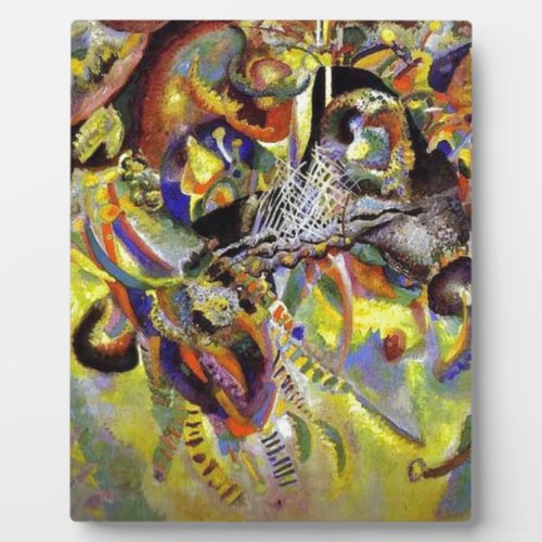 Fugue Abstract Painting by Kandinsky Plaque