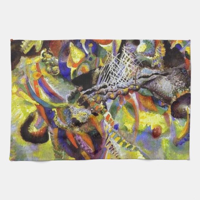 Fugue Abstract Painting by Kandinsky Towel (Horizontal)