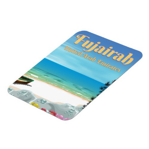 Fujairah United Arab Emirates beach poster Magnet