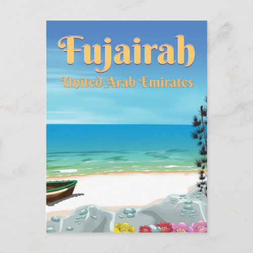 Fujairah United Arab Emirates beach poster Postcard
