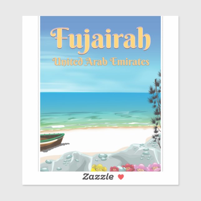 Fujairah United Arab Emirates beach poster Sticker (Sheet)