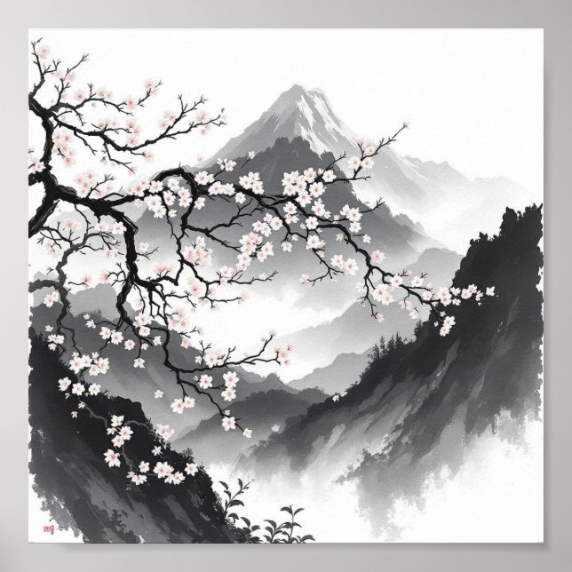 "Fuji and Sakura" Poster (Front)