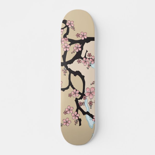 Fuji and Sakura: skateboard (sakura version) Deck (Front)
