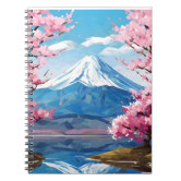 Cherry Blossoms Mount Fuji Japan Sketchbook Notebook