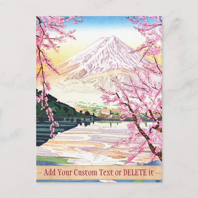 Fuji from Kawaguchi Okada Koichi shin hanga japan Postcard (Front)