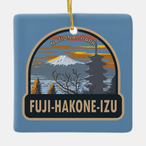 Fuji_Hakone_Izu National Park Japan Art Vintage Ceramic Ornament