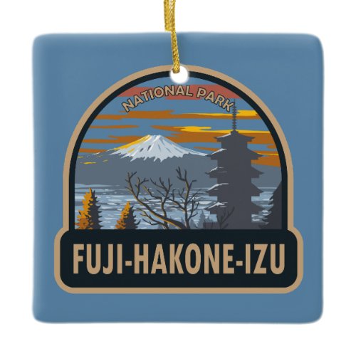 Fuji-Hakone-Izu National Park Japan Art Vintage Ceramic Ornament