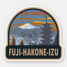 Fuji-Hakone-Izu National Park Japan Art Vintage Sticker