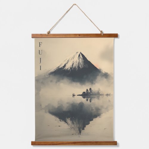 FUJI - Minimalist Sumi-e Ink Hanging Tapestry