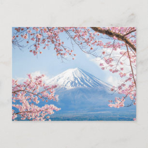 Fuji Mountain Kawaguchiko Lake Spring In Japan Postcard