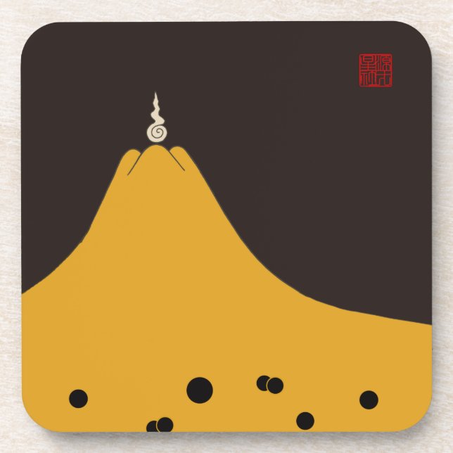 Fujigoshinkamonkurokirasya-Jinbaori Beverage Coaster (Front)