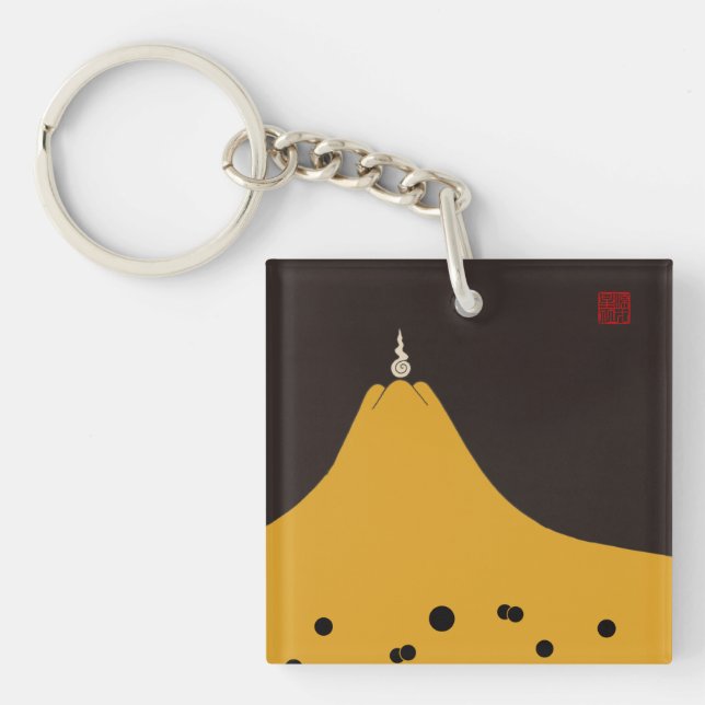 Fujigoshinkamonkurokirasya-Jinbaori Keychain (Front)