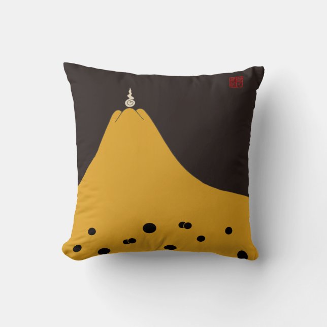 Fujigoshinkamonkurokirasya-Jinbaori Throw Pillow (Front)