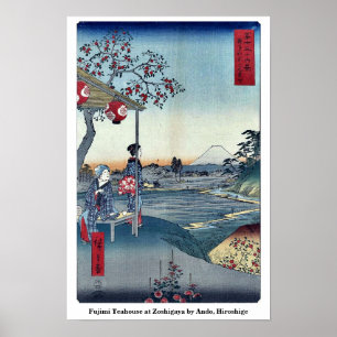 Fujimi Teahouse at Zoshigaya by Ando, Hiroshige Poster