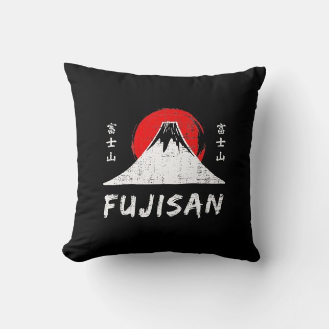 Fujisan Throw Pillow (Front)