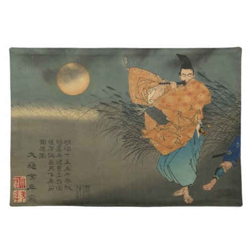 Fujiwara no Yasumasa Plays Flute By Moonlight Placemat