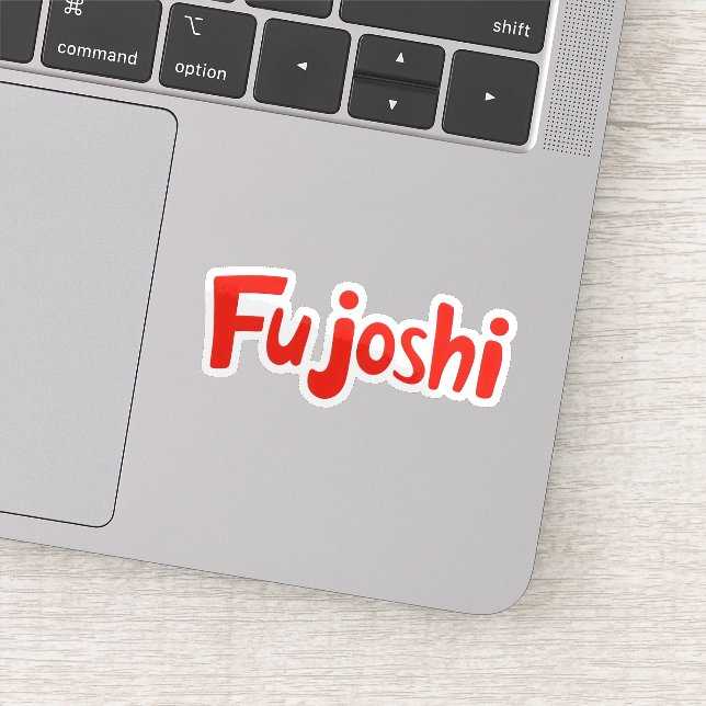 Fujoshi Red Fan Slogan Sticker (Detail)