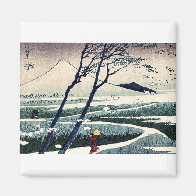 Fukeiga by Katsushika, Hokusai Ukiyoe Magnet (Front)