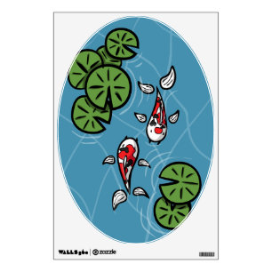 Fuku and Heiwa the Koi Wall Decal