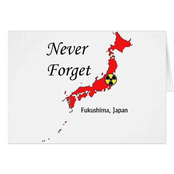 Fukushima, Japan Nuclear Disaster Greeting Card