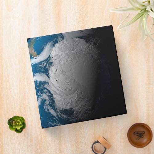 Ful Earth Showing Simulated Clouds Over Antarctica 3 Ring Binder