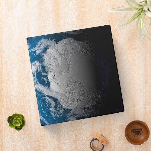 Ful Earth Showing Simulated Clouds Over Antarctica 3 Ring Binder