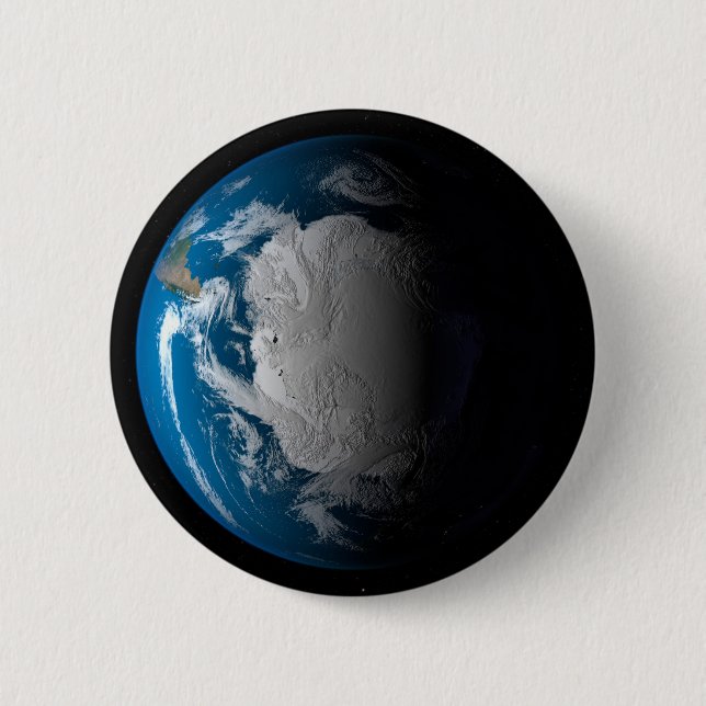 Ful Earth Showing Simulated Clouds Over Antarctica Button (Front)
