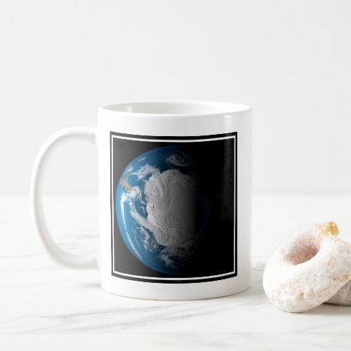 Ful Earth Showing Simulated Clouds Over Antarctica Coffee Mug