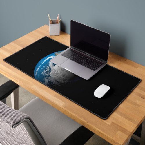 Ful Earth Showing Simulated Clouds Over Antarctica Desk Mat