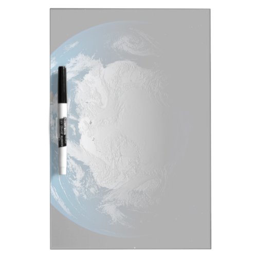 Ful Earth Showing Simulated Clouds Over Antarctica Dry Erase Board