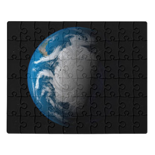 Ful Earth Showing Simulated Clouds Over Antarctica Jigsaw Puzzle