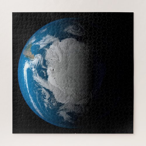 Ful Earth Showing Simulated Clouds Over Antarctica Jigsaw Puzzle