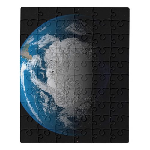 Ful Earth Showing Simulated Clouds Over Antarctica Jigsaw Puzzle