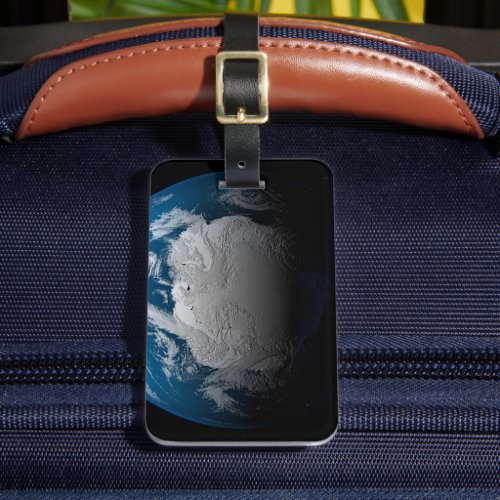Ful Earth Showing Simulated Clouds Over Antarctica Luggage Tag
