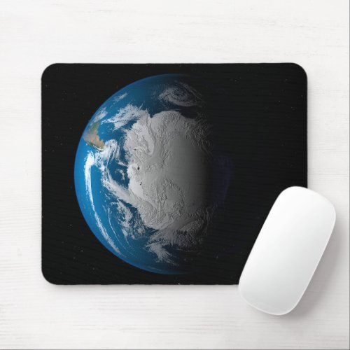 Ful Earth Showing Simulated Clouds Over Antarctica Mouse Pad