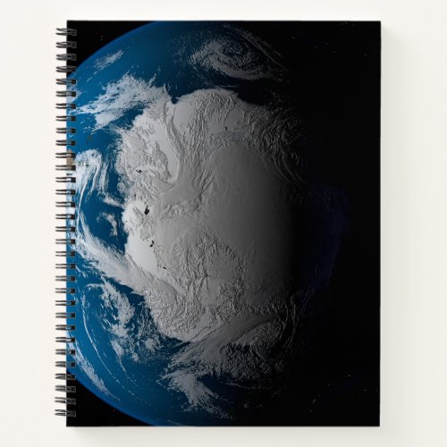 Ful Earth Showing Simulated Clouds Over Antarctica Notebook