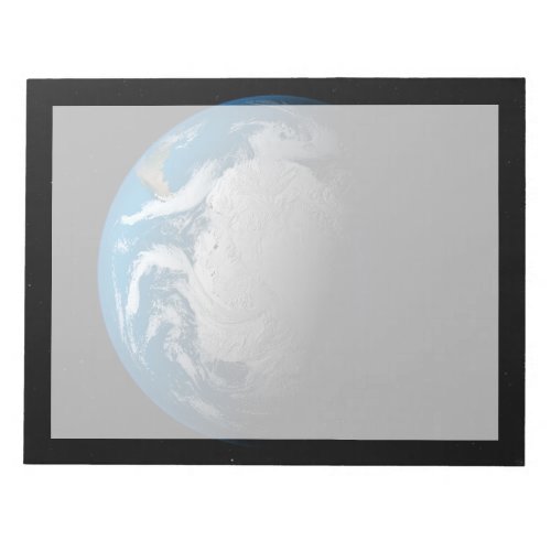 Ful Earth Showing Simulated Clouds Over Antarctica Notepad