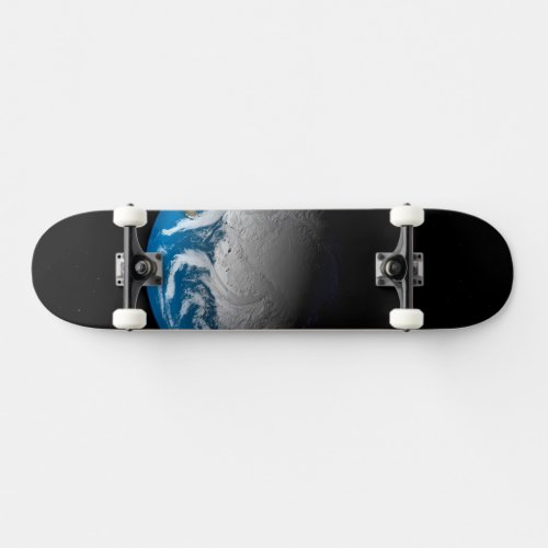 Ful Earth Showing Simulated Clouds Over Antarctica Skateboard