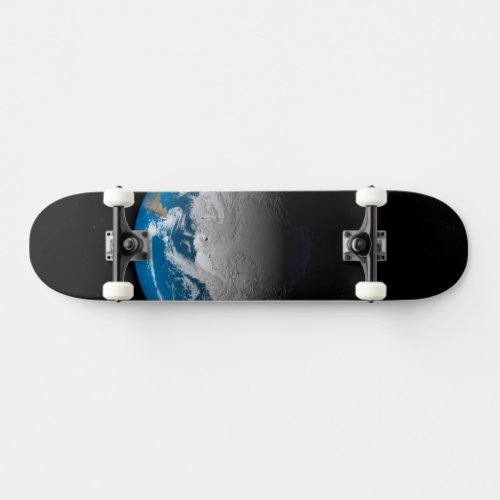 Ful Earth Showing Simulated Clouds Over Antarctica Skateboard