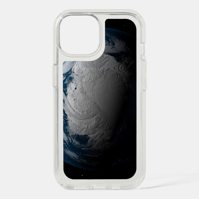 Ful Earth Showing Simulated Clouds Over Antarctica Speck iPhone Case (Front)