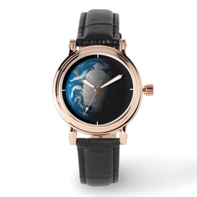 Ful Earth Showing Simulated Clouds Over Antarctica Watch (Front)