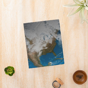 Ful Earth With Simulated Clouds Over North America Mini Binder